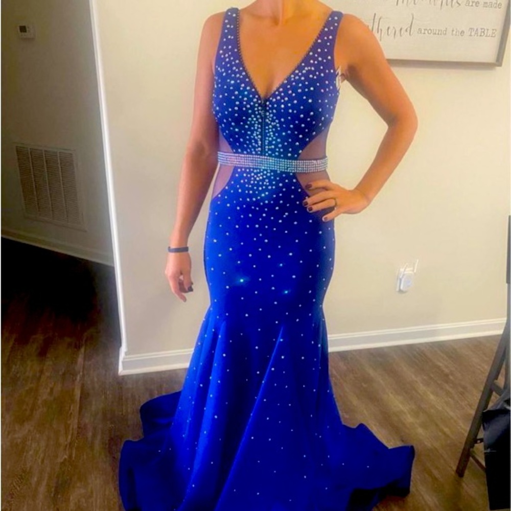 JOHNATHAN KAYNE COLLECTION 6052 Dress with Swarovski Crystals, adjustable plunge